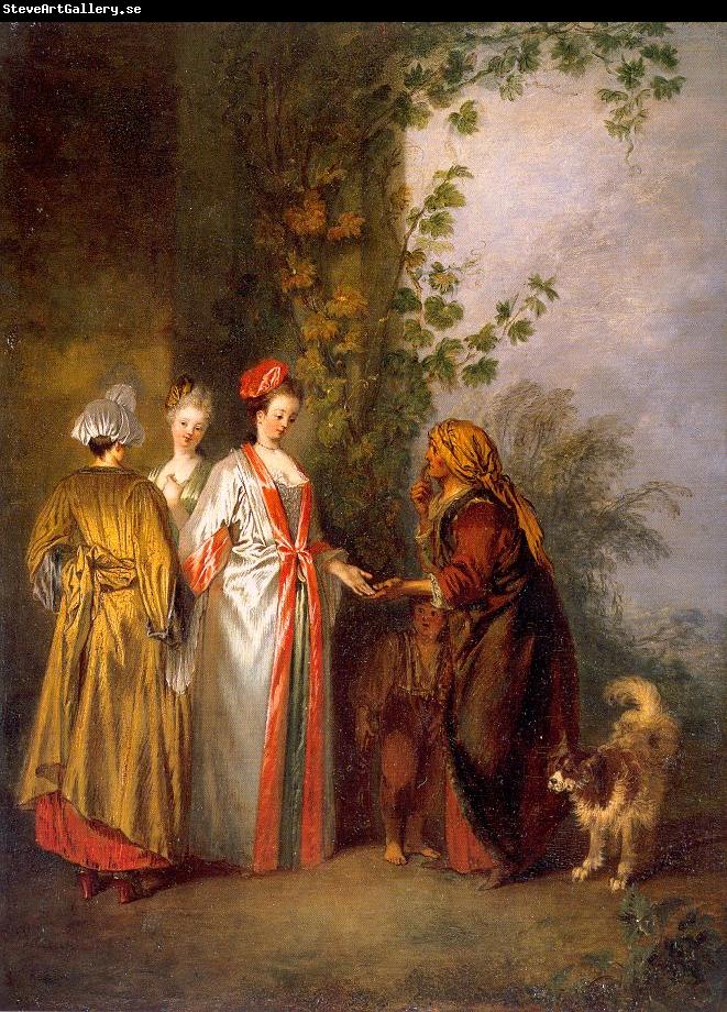 WATTEAU, Antoine The Fortune Tellers